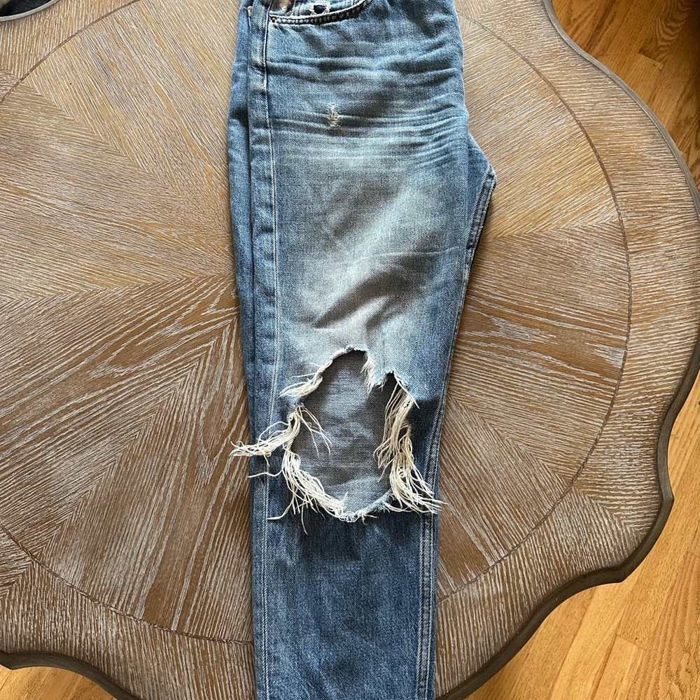 Top Shop Distressed Jeans Button Fly - Picture 3 of 7